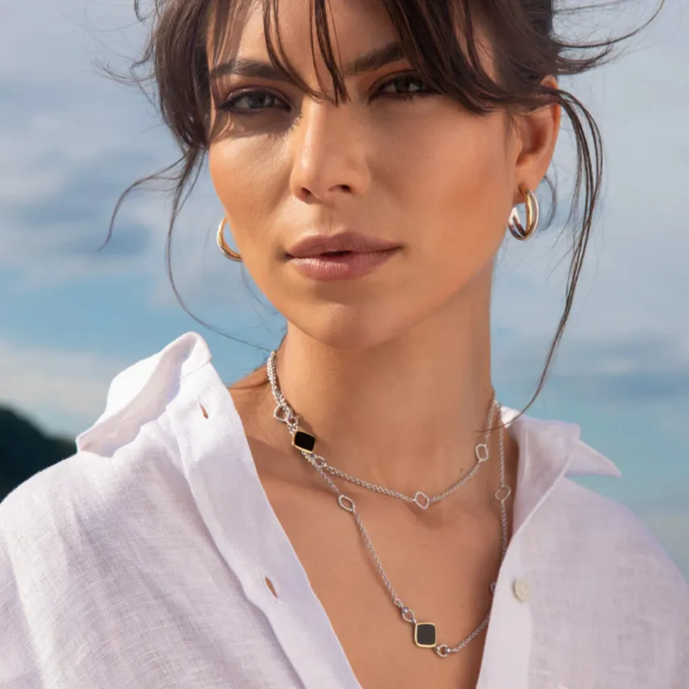 Judith Ripka Eternity Long Station Necklace Gemstones