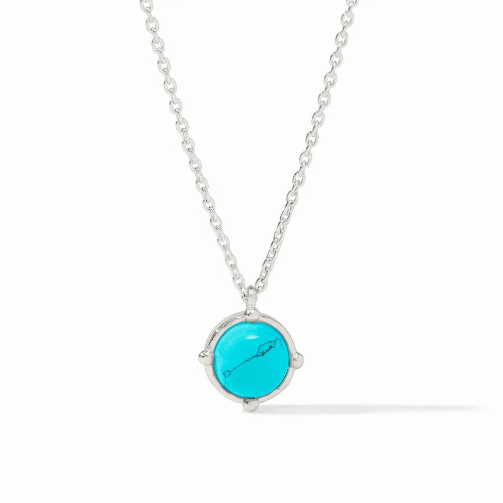 Julie Vos Silver Honeybee Solitaire Necklace