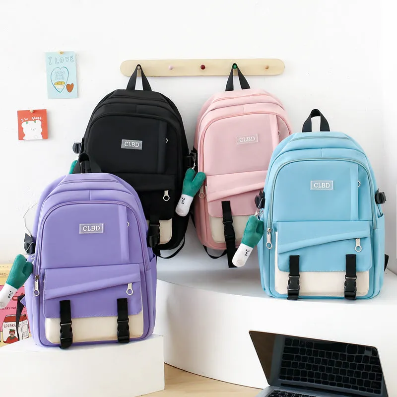 junior high school girl's nylon backpack 