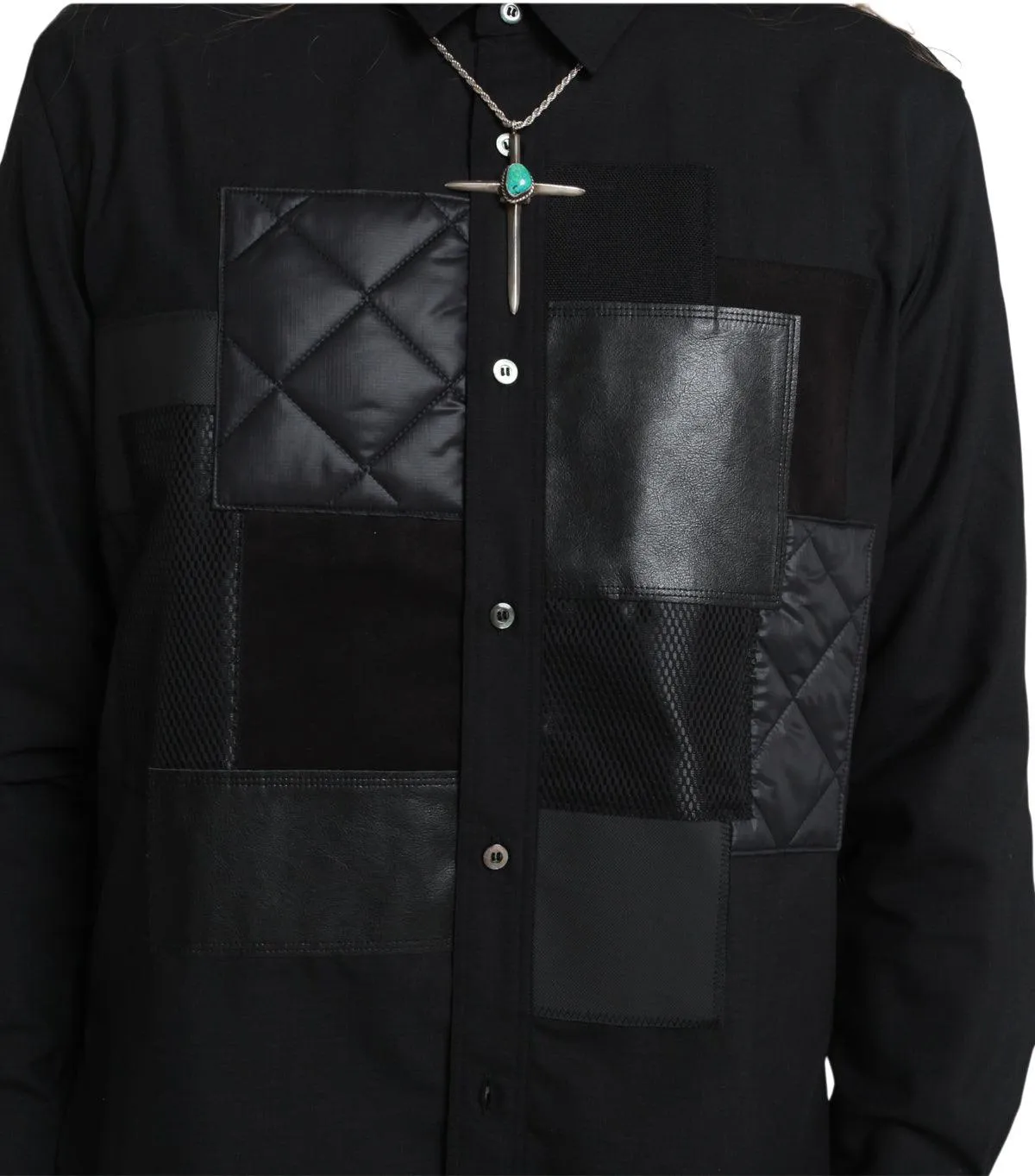 Junya Watanabe MAN Ripstop Button Up Shirt Black