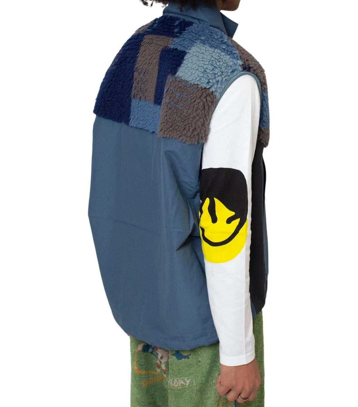Kapital 60/40 Cloth X Tugihagi Fleece Hutte Vest Navy
