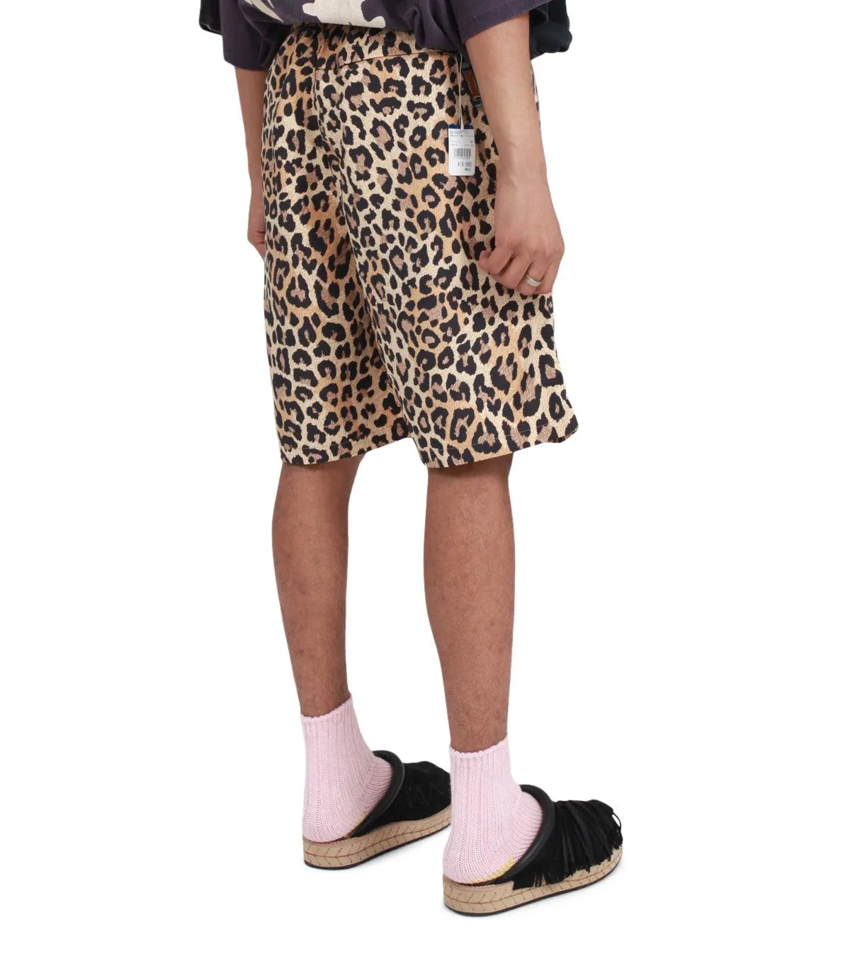 Kapital Fast-Dry Taffeta Leopard Shorts Brown