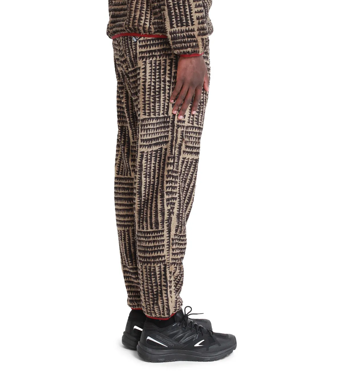 Kapital Hacksaw-Block Fleece Easy Pants Beige