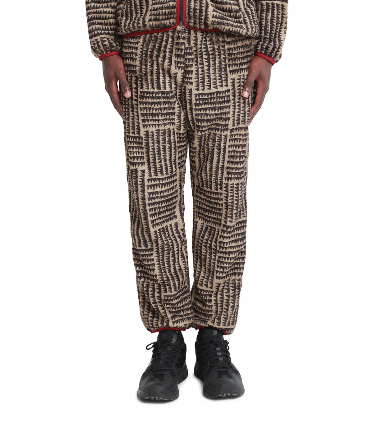 Kapital Hacksaw-Block Fleece Easy Pants Beige