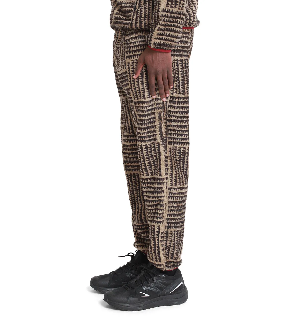 Kapital Hacksaw-Block Fleece Easy Pants Beige