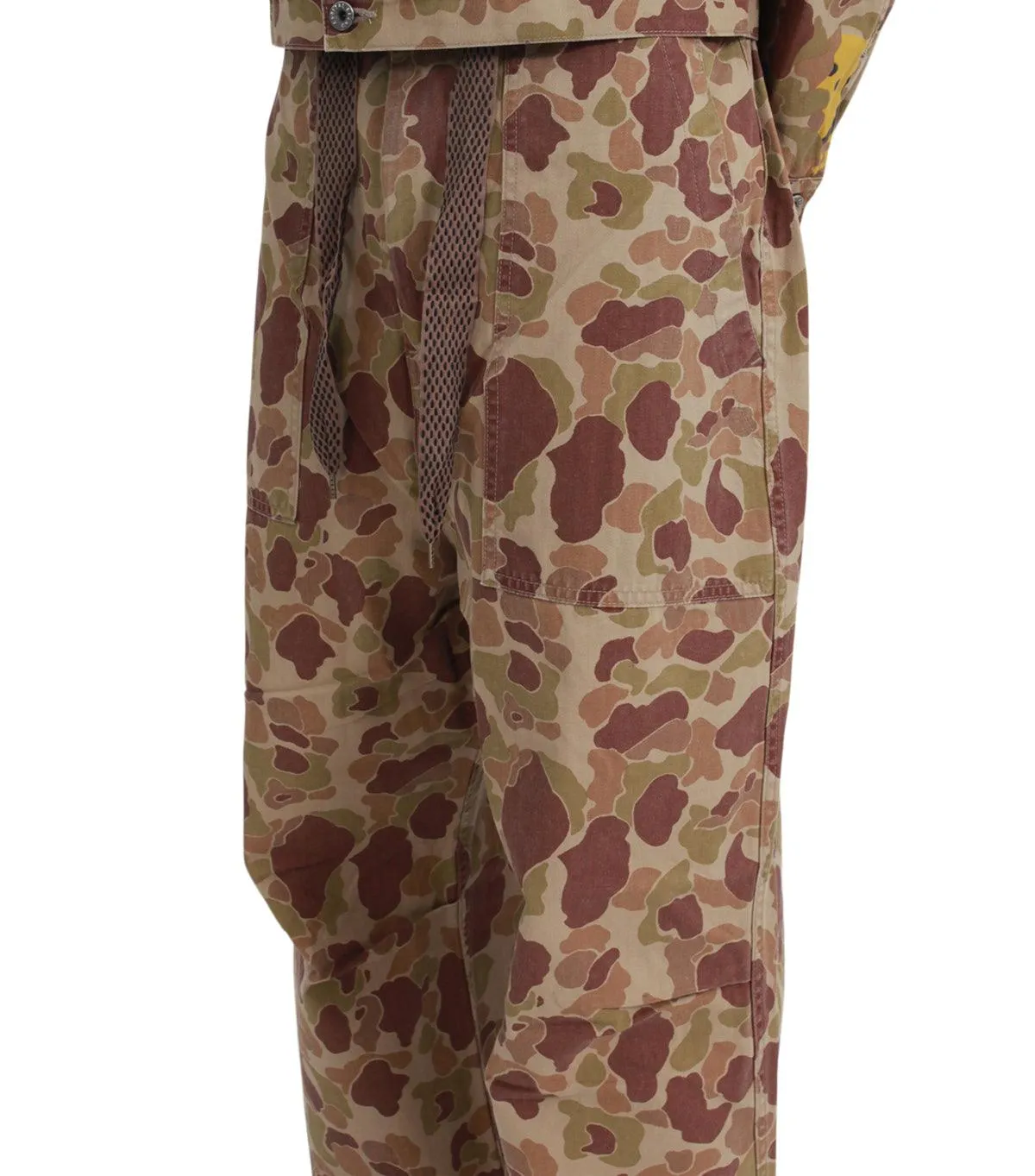 Kapital Herringbone Happy Peek-A-Boo Camo Easy Pants Beige