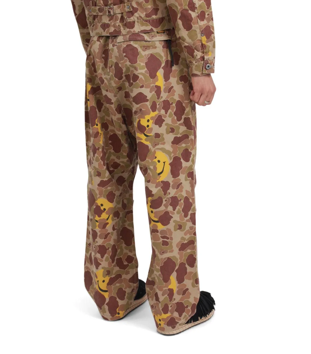 Kapital Herringbone Happy Peek-A-Boo Camo Easy Pants Beige