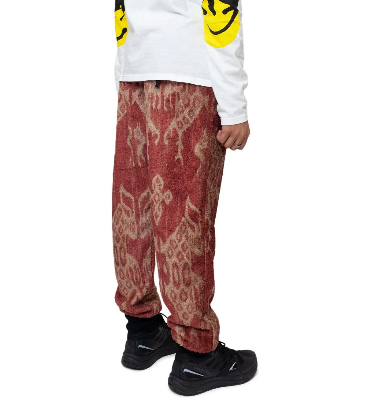 Kapital Java Kasuri Fleece Easy Pants Red