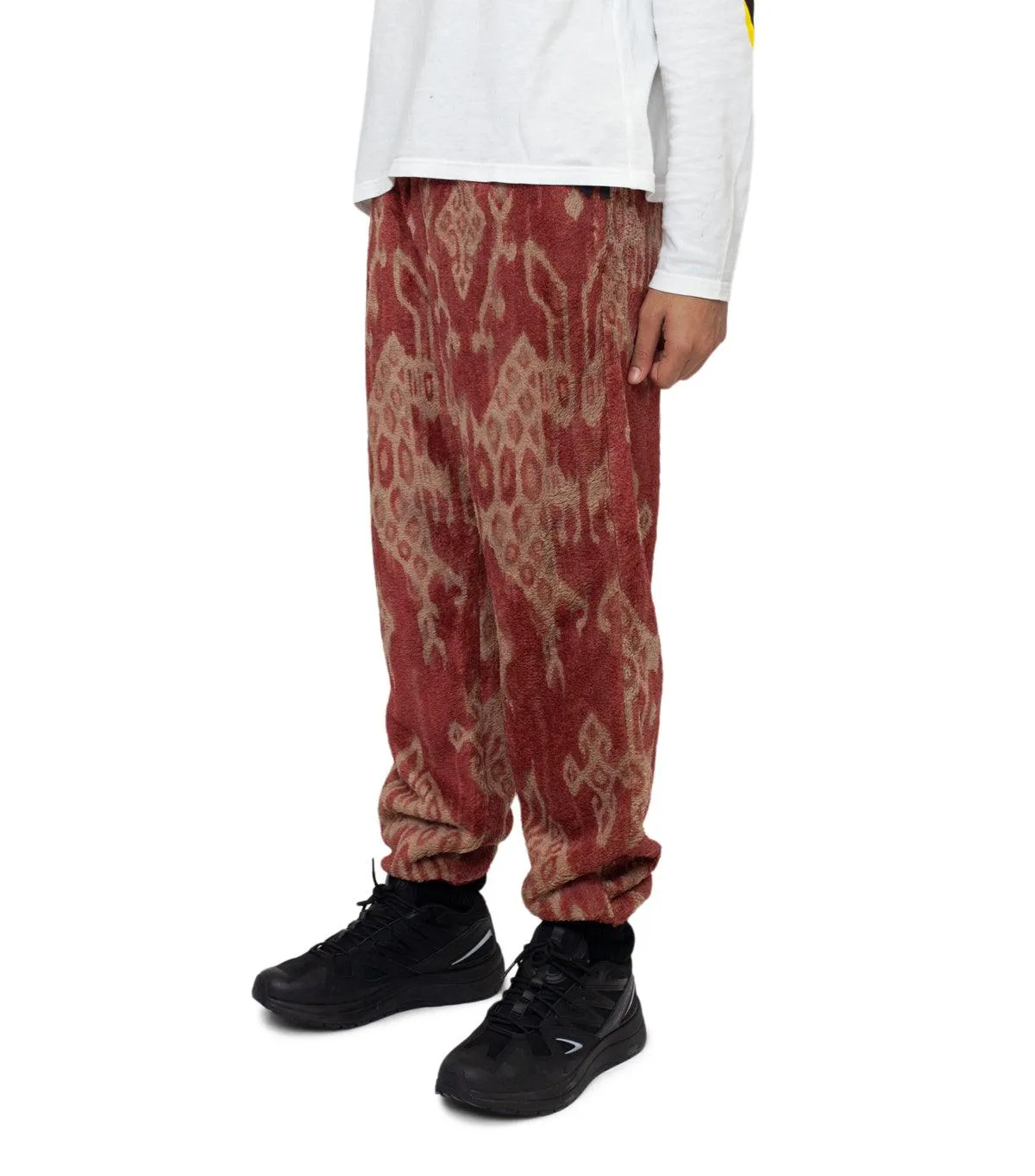 Kapital Java Kasuri Fleece Easy Pants Red