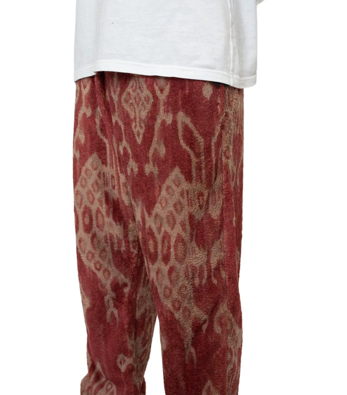 Kapital Java Kasuri Fleece Easy Pants Red