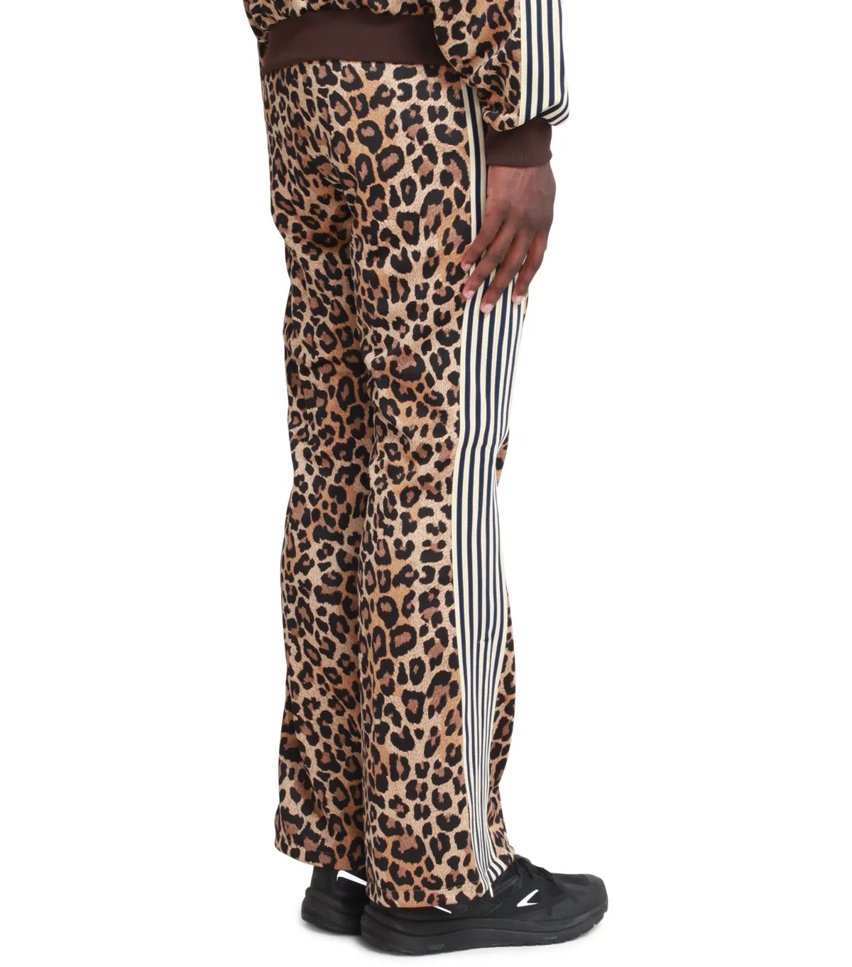 Kapital Smooth Jersey Leopard Stant Man & Woman Track Pants Brown