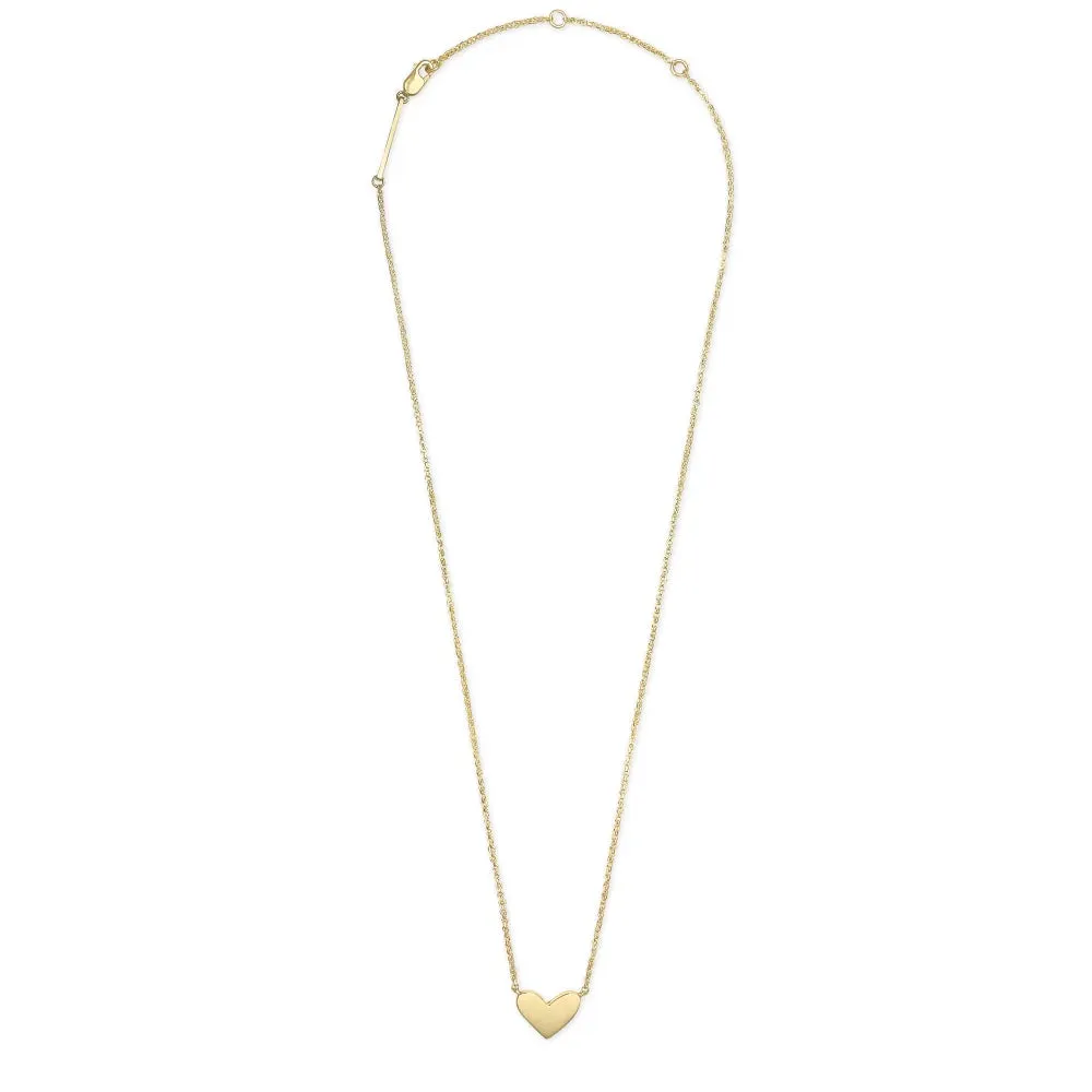 Kendra Scott Ari Heart Short Pendant Necklace in 18k Gold Vermeil