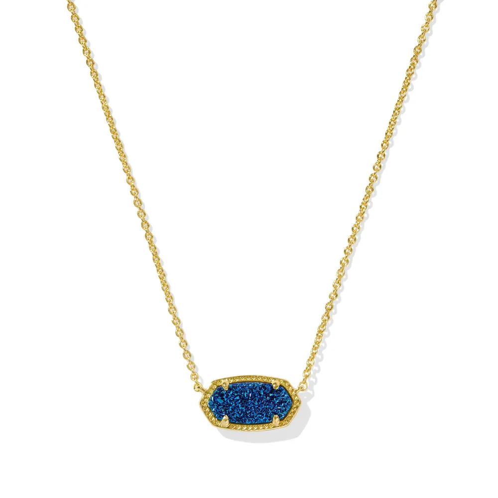 Kendra Scott Elisa Gold Short Pendant Necklace in Drusy 