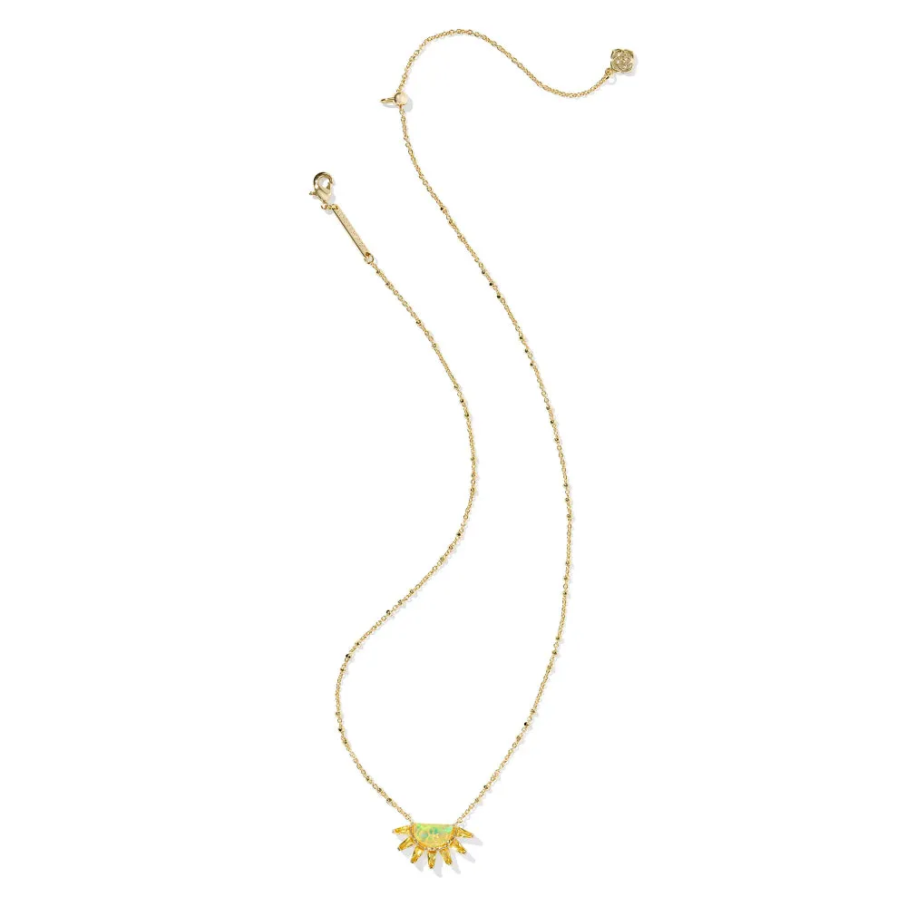 Kendra Scott Gold Samantha Sun Short Pendant Necklace