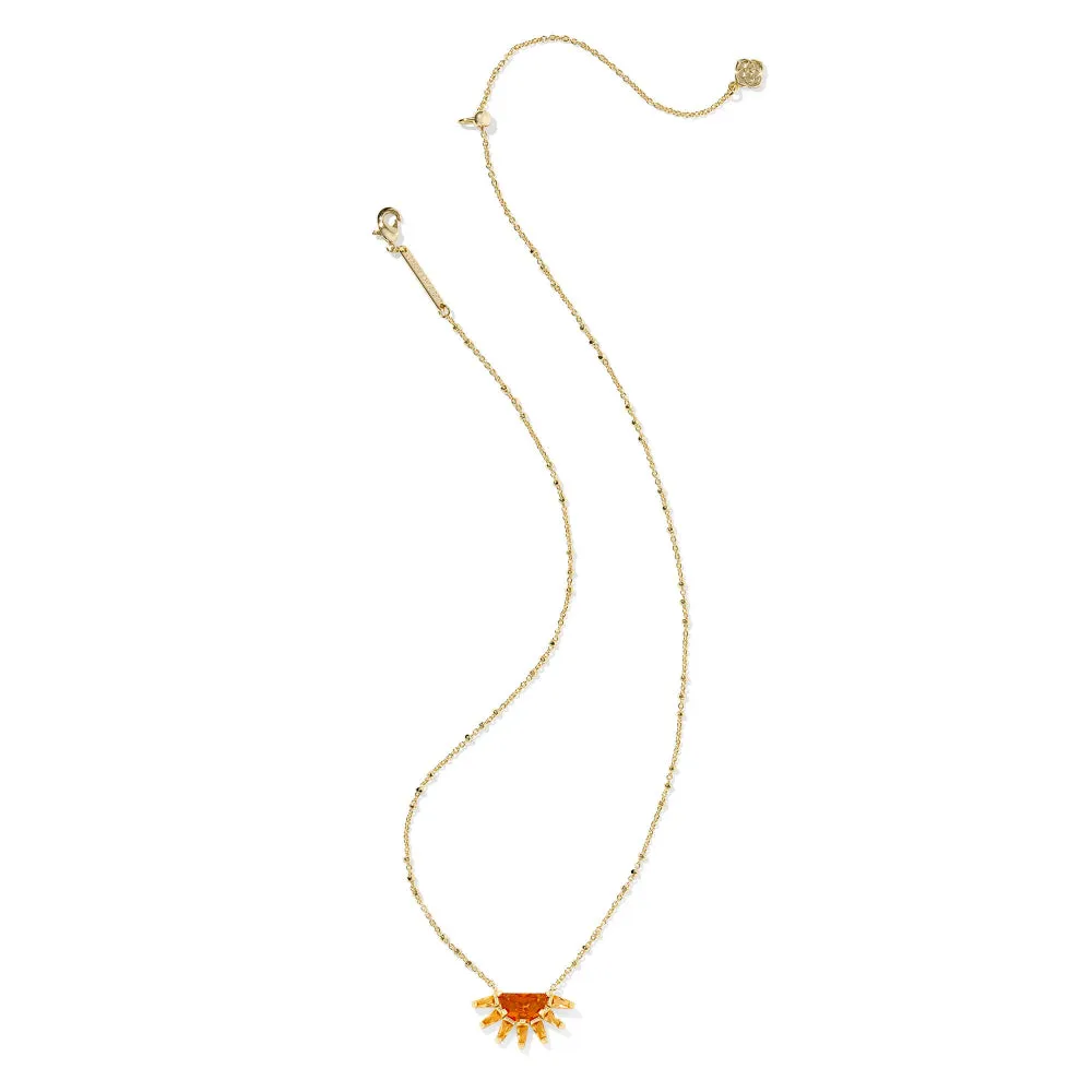 Kendra Scott Gold Samantha Sun Short Pendant Necklace