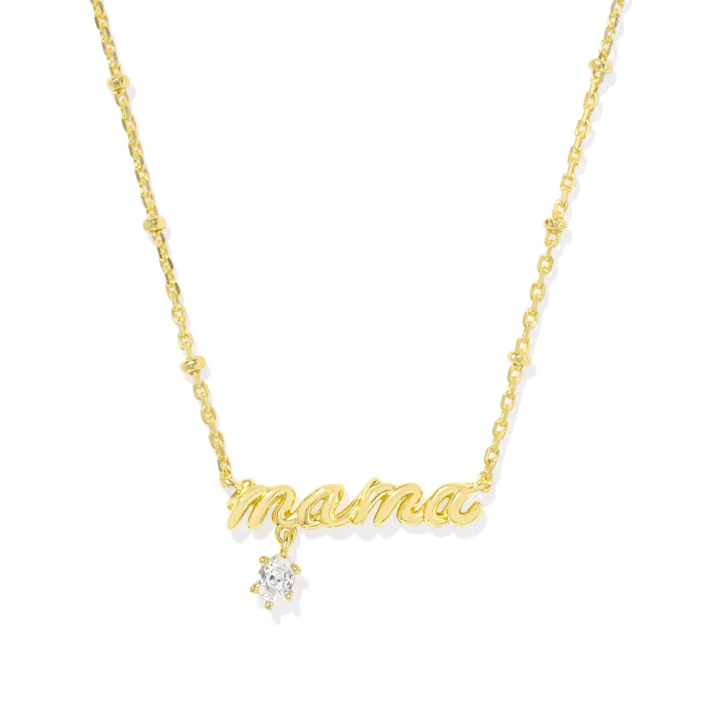 Kendra Scott Mama Crystal Short Pendant Necklace 