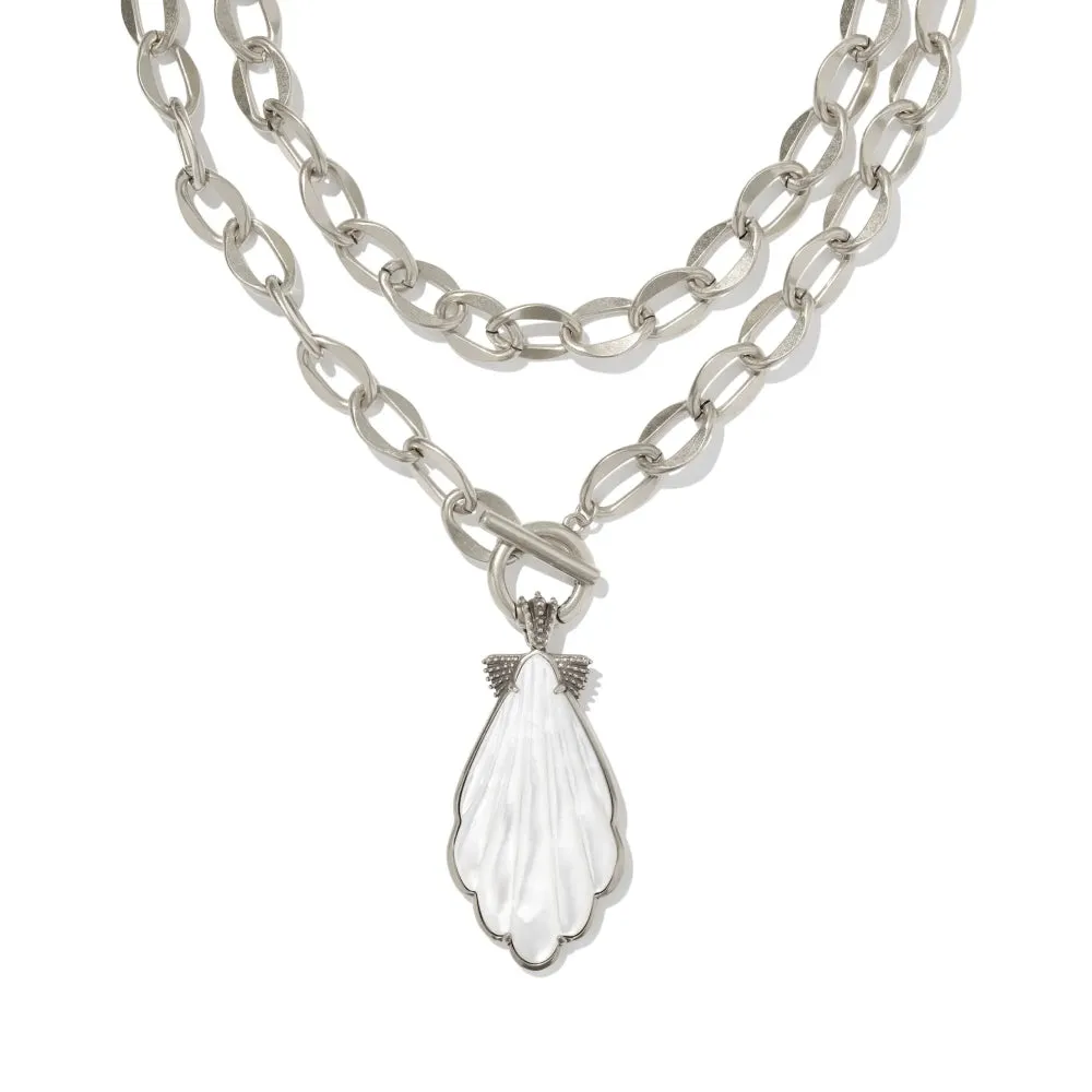 Kendra Scott Vintage Silver Alexa Statement Necklace 