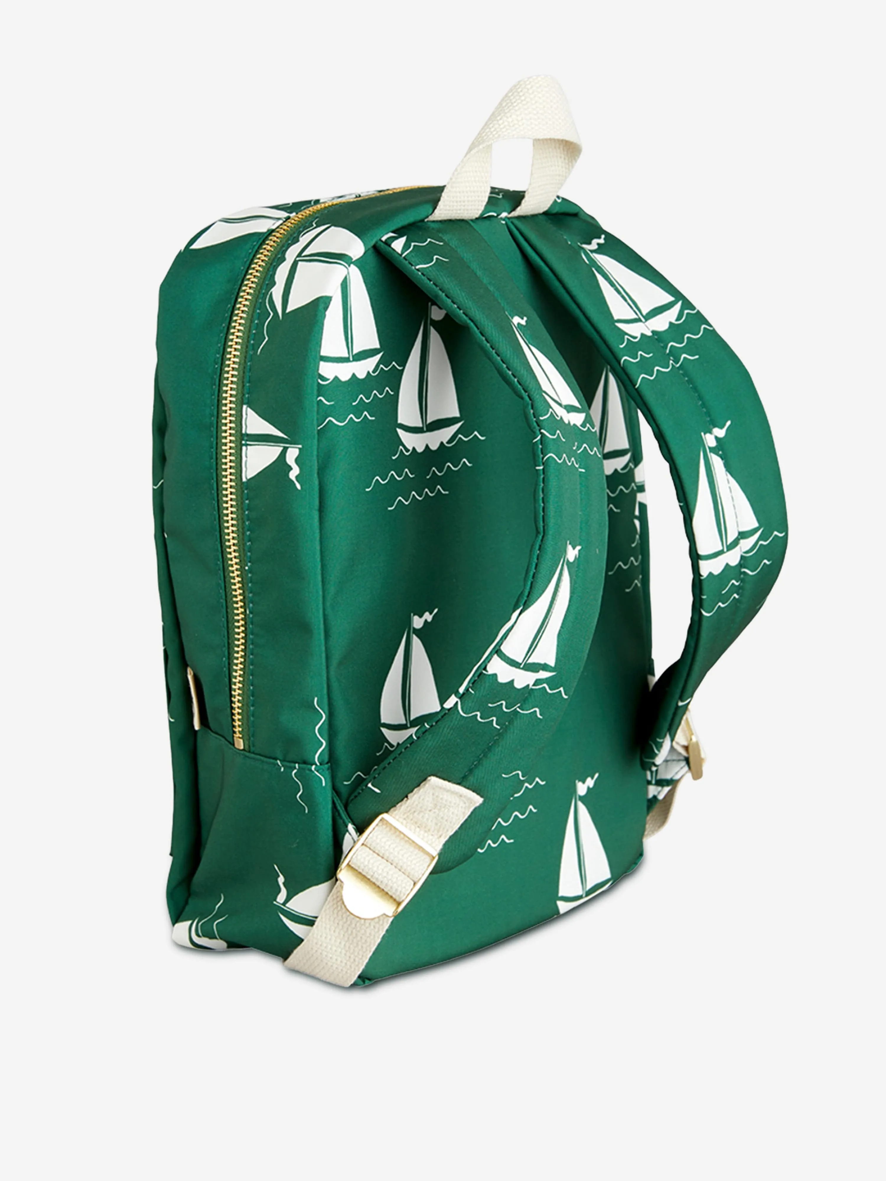 Kids Sailing Boats AOP Backpack in Green (34cm)