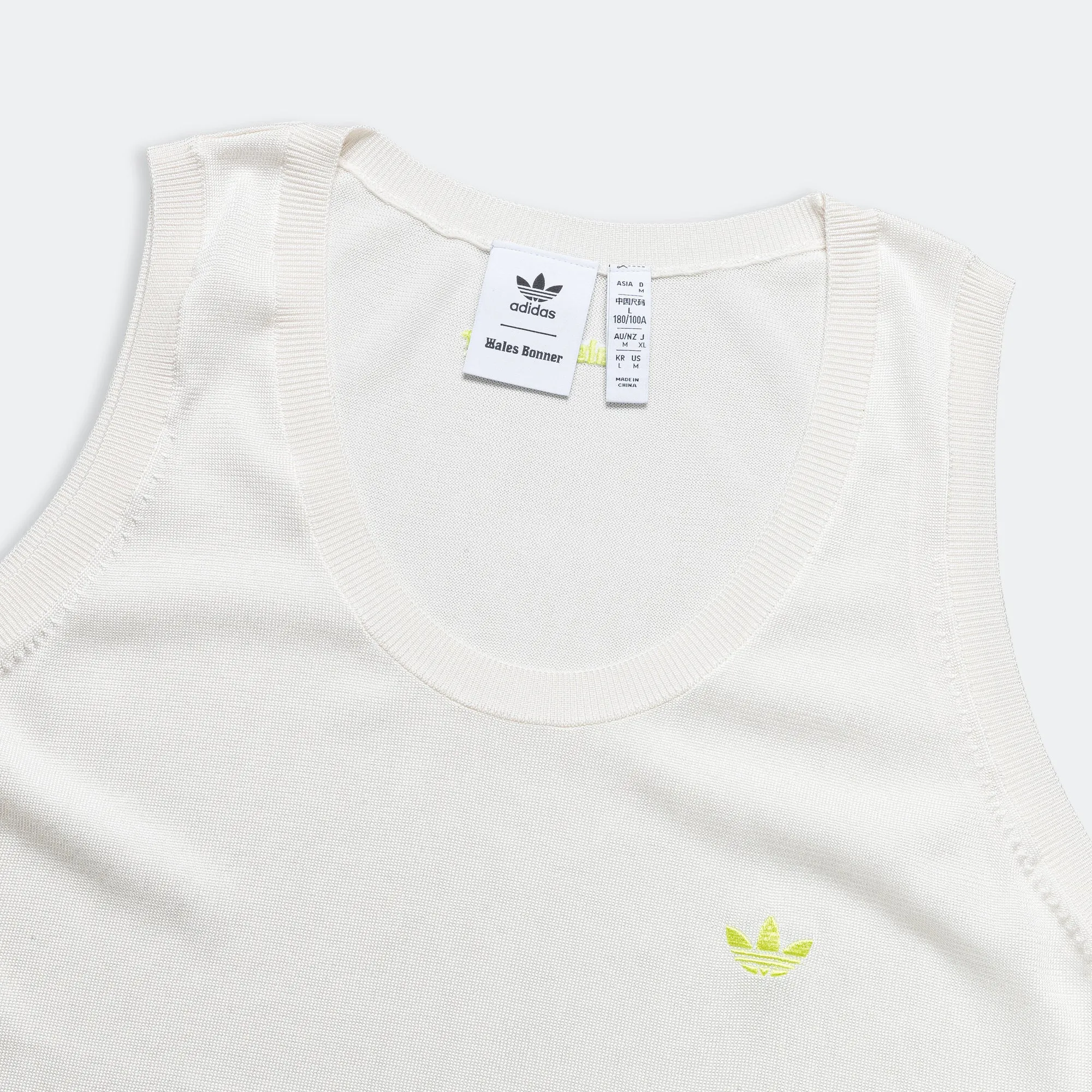 Knit Vest x Wales Bonner - Core White/Frozen Yellow