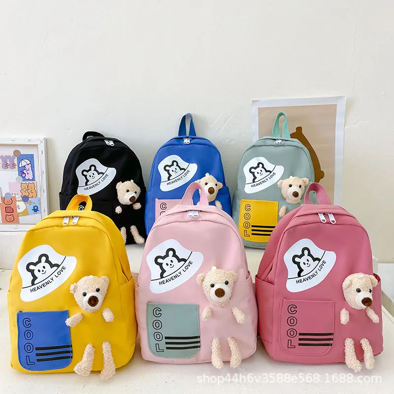 Korean version of bear primary school student backpack 