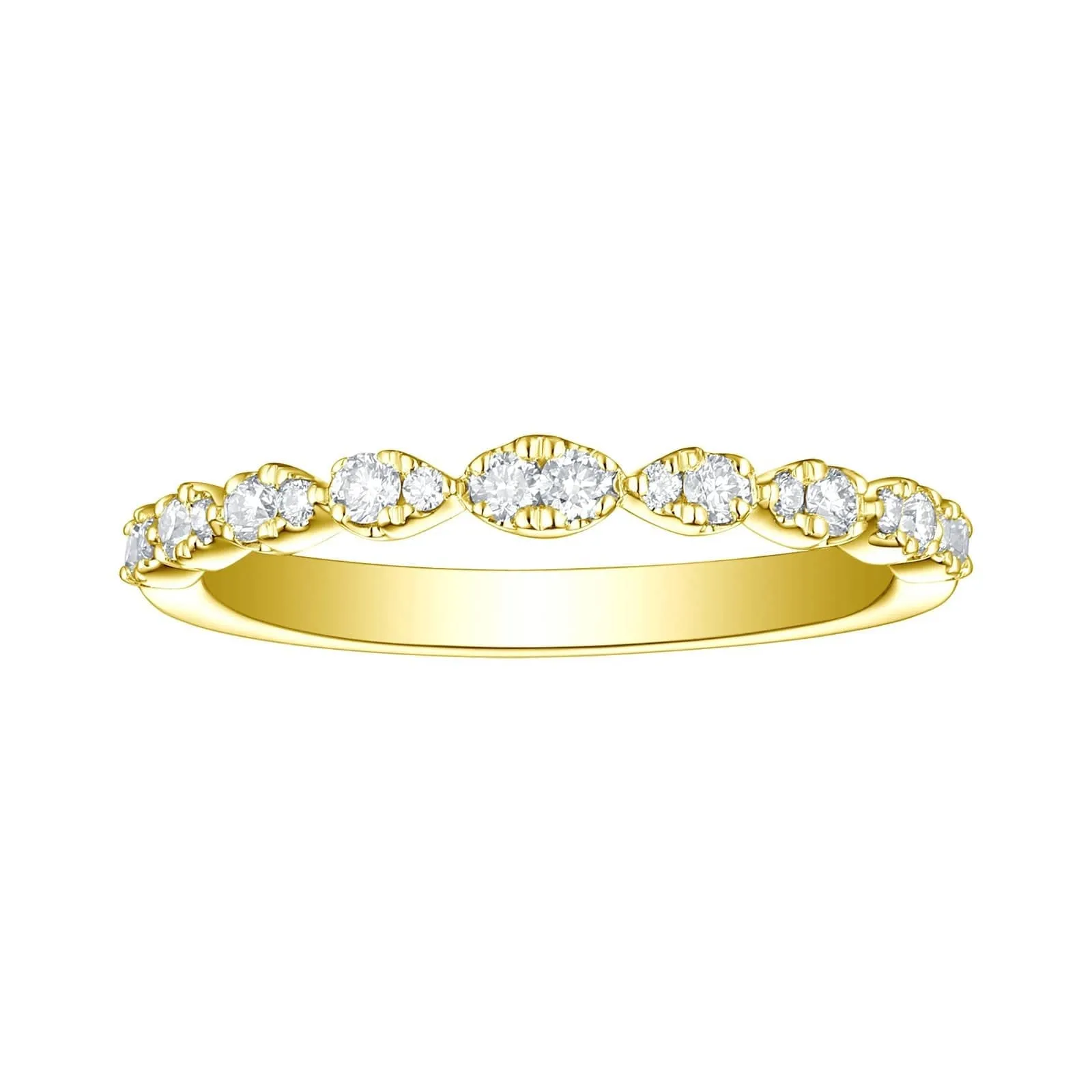 Lab Grown Diamond Pear Station Band 