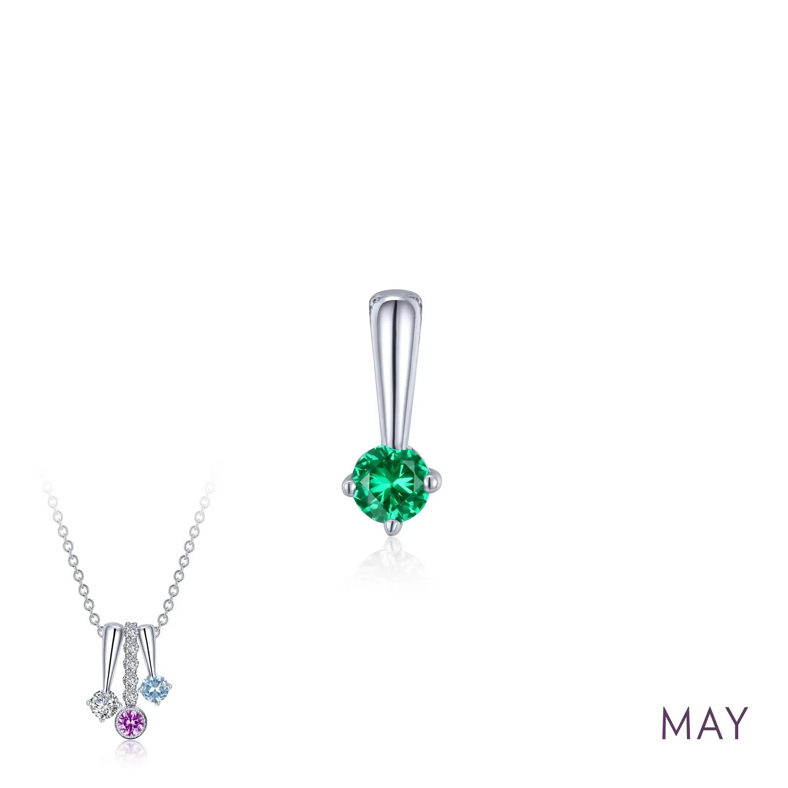 Lafonn Birthstone Emerald May Necklace BP005EMP00 