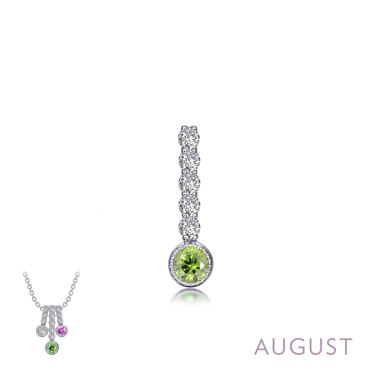Lafonn Birthstone Peridot August Necklace BP003PDP00 