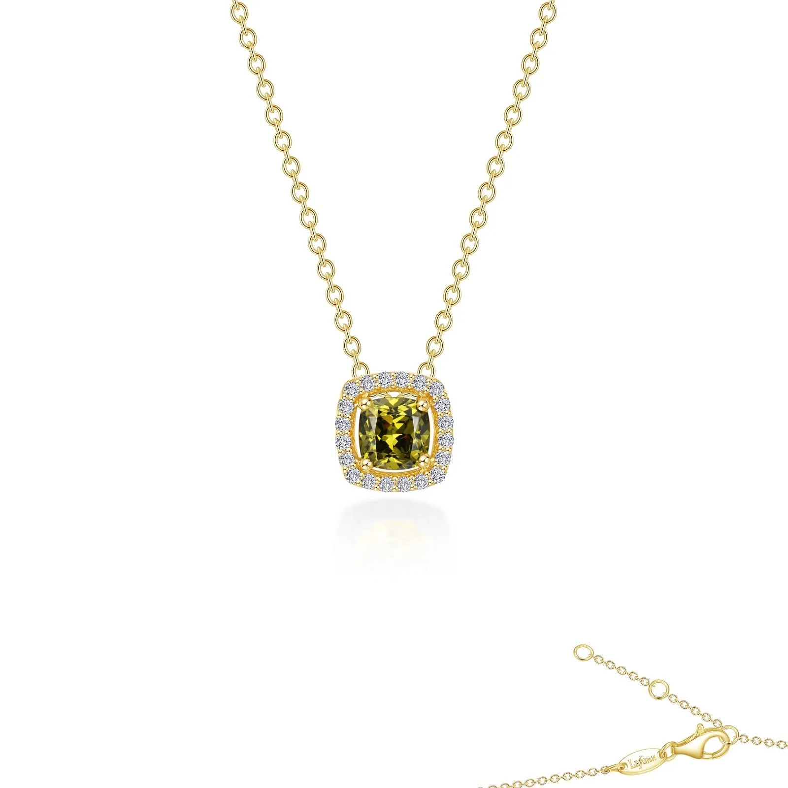 Lafonn Classic Cushion Olive Green Necklace N0100OVG18 
