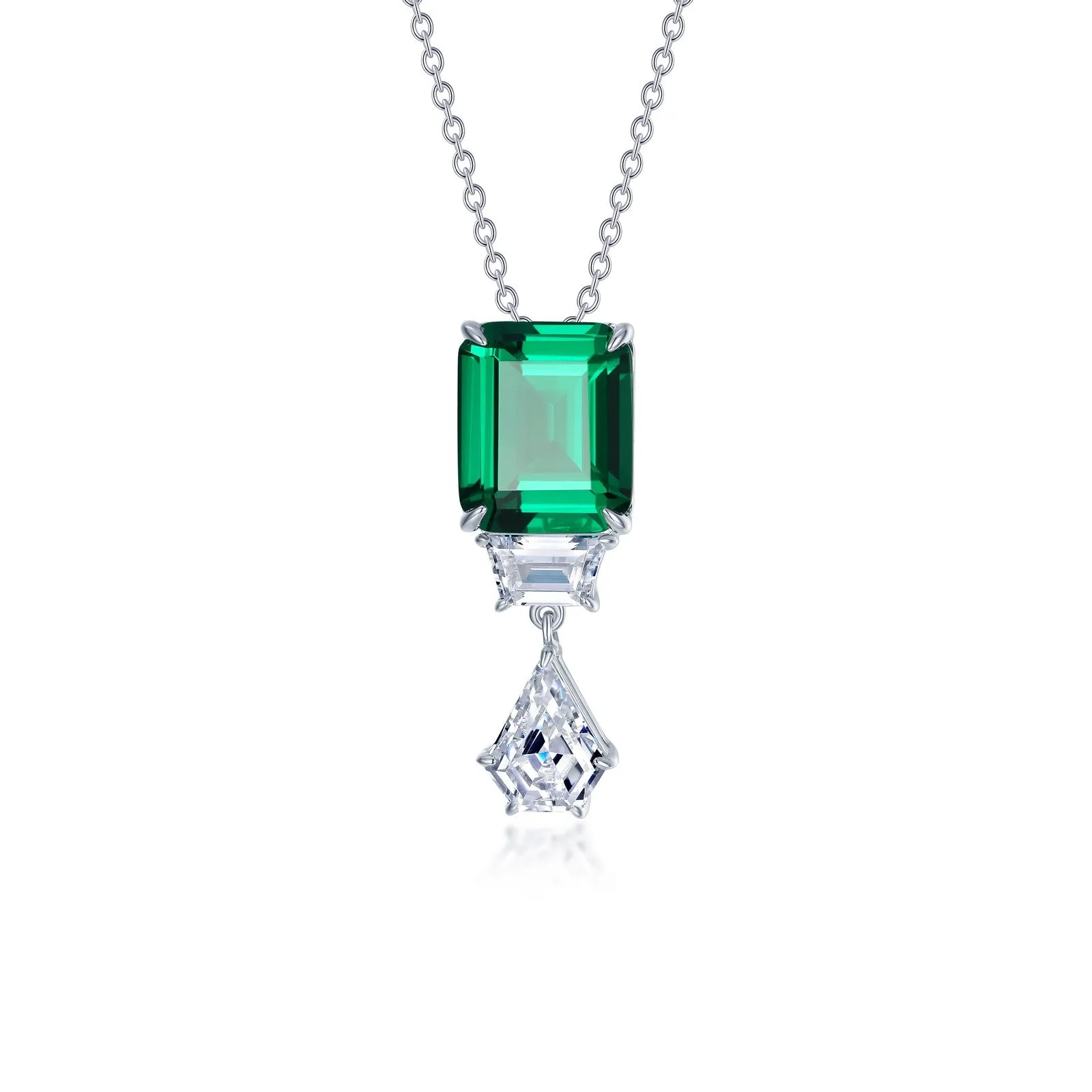 Lafonn Classic Emerald Necklace N0283CEP20 