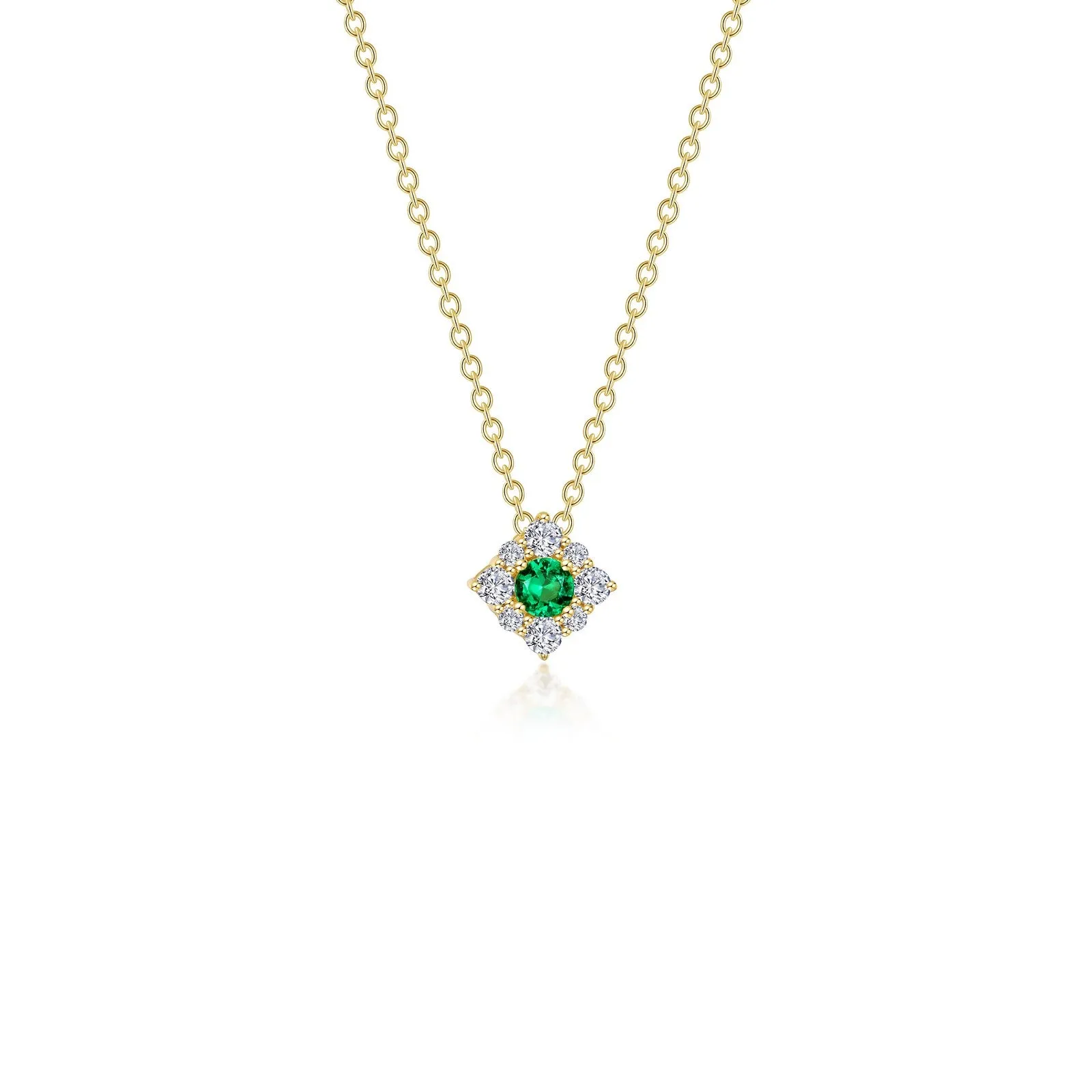Lafonn Classic Emerald Necklace N0324CEG18 