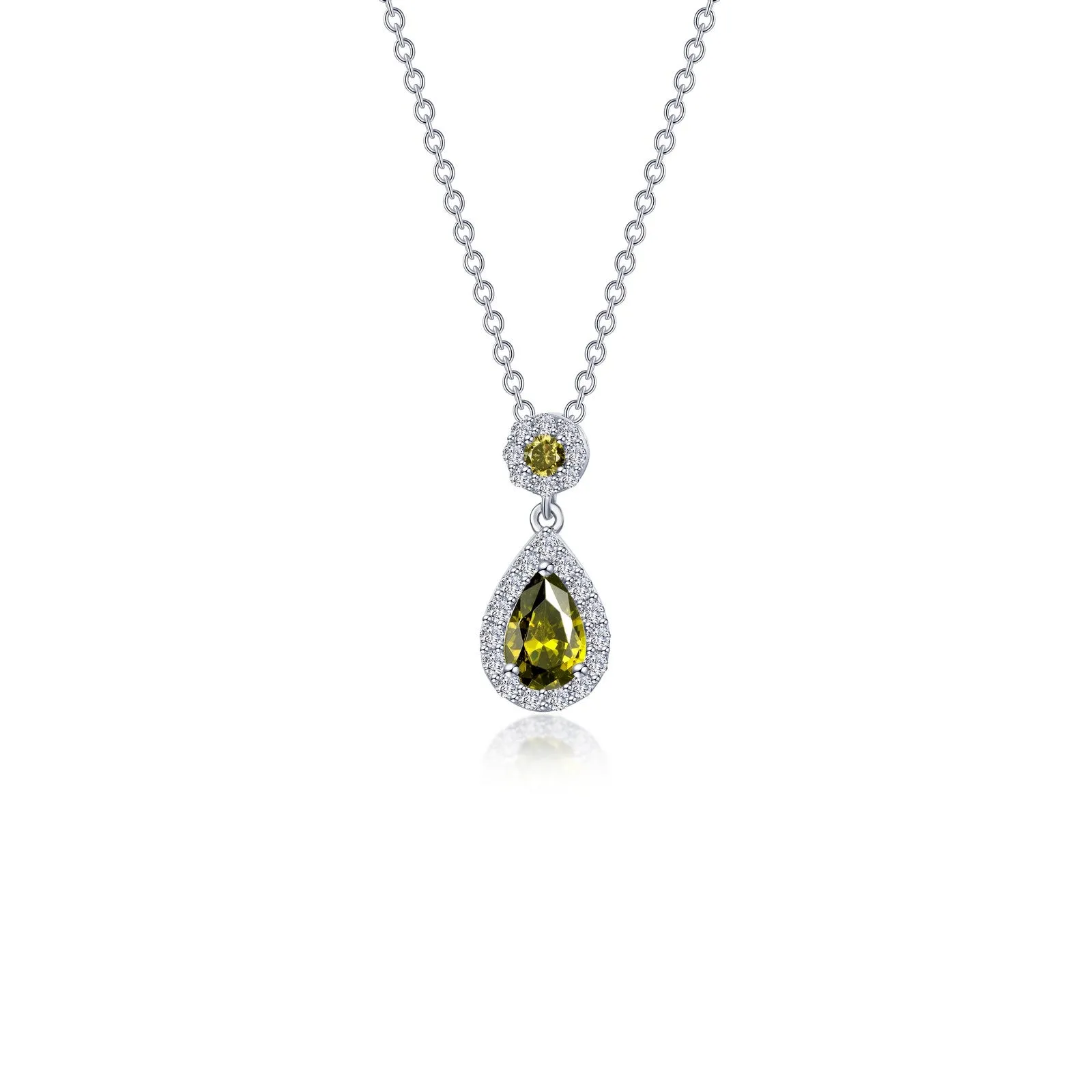 Lafonn Classic Pear Olive Green Necklace N0318OVP20 