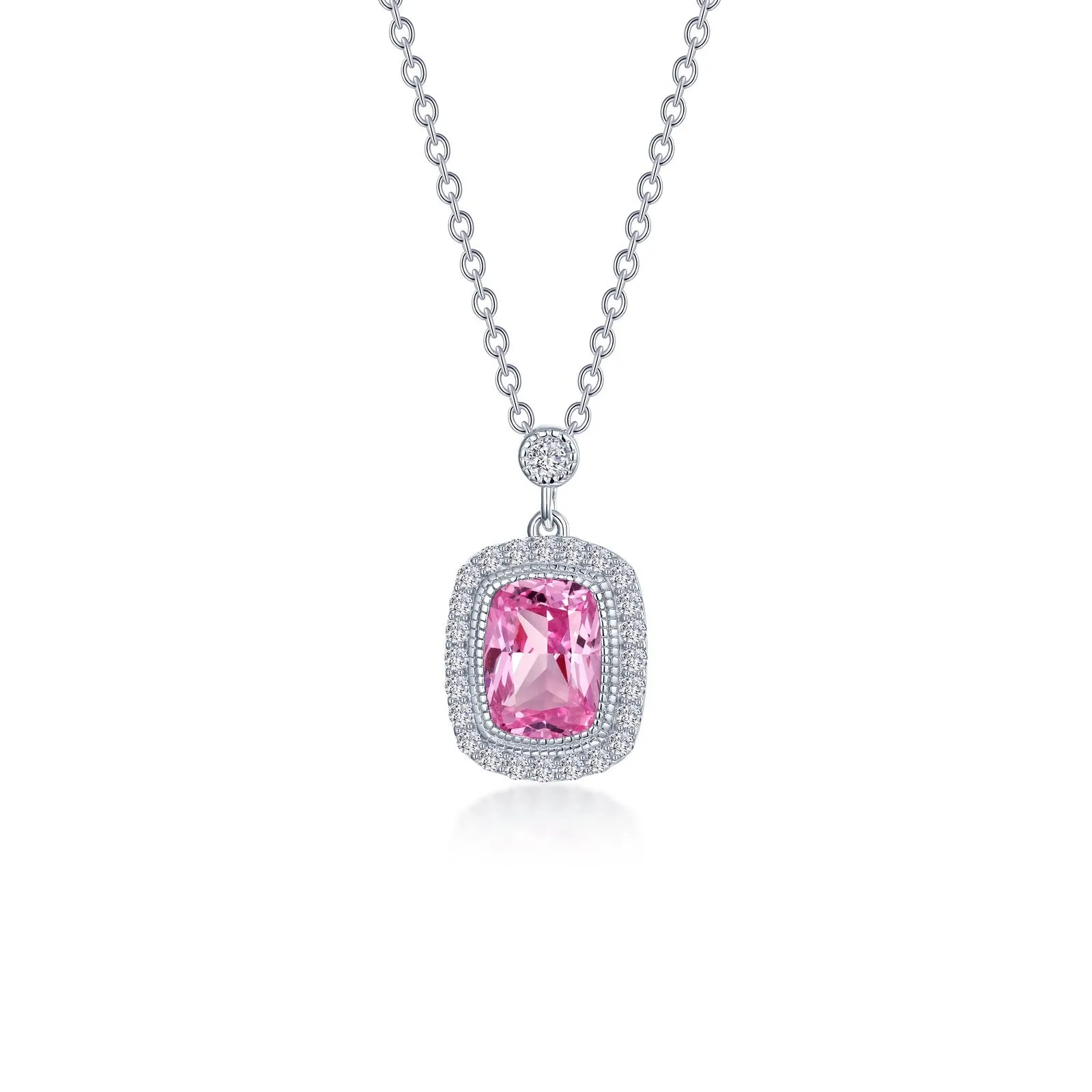 Lafonn Kaleidoscope Cushion Ruby 1.5# Ruby Corundum Necklace SYN017PP20 