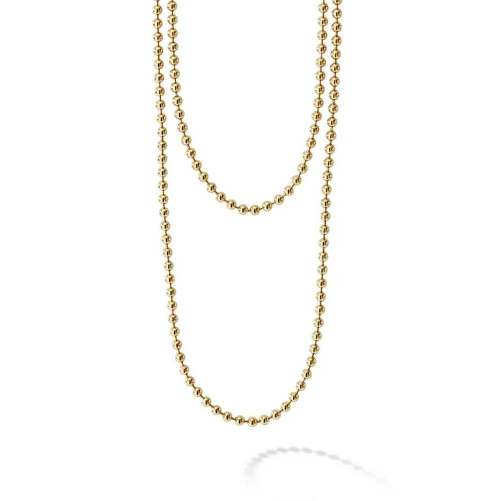 Lagos 18k Caviar Gold Beaded Necklace 