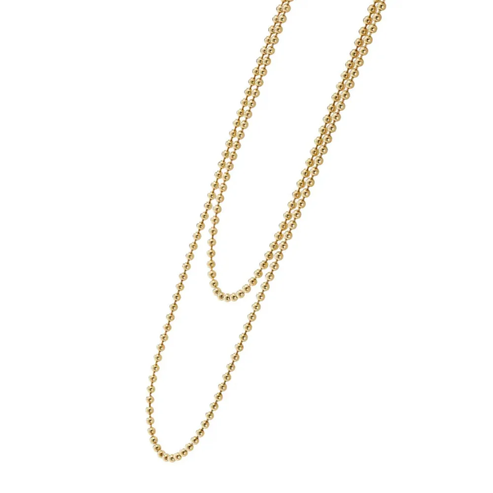Lagos 18k Caviar Gold Beaded Necklace