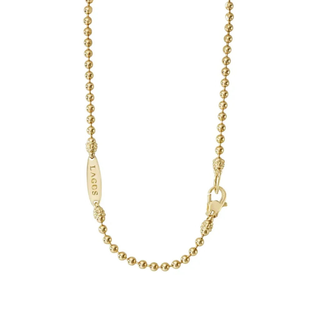 Lagos 18k Caviar Gold Beaded Necklace