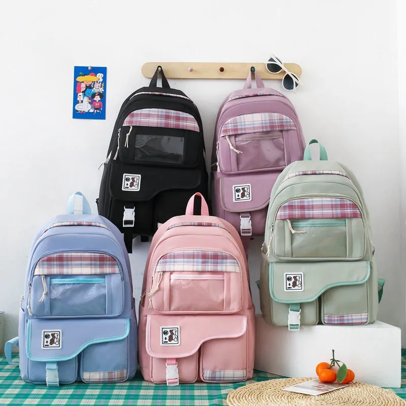 Large capacity preppy backpack 