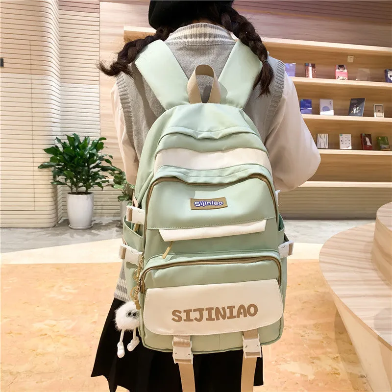 Large capacity school bag computer travel backpack
