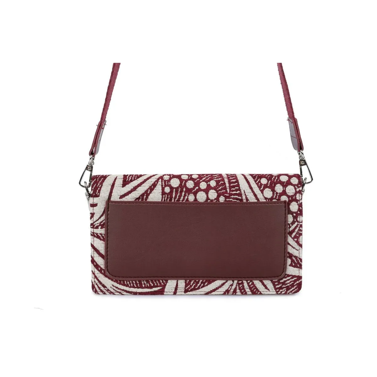 Laura Ashley CRESTON FLOWER Shoulder Crossbody Bag CLARET RED