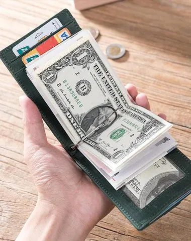 Leather Mens Cool billfold Wallets on sale Card Holder Small Card Slim Wallets on sale for Men