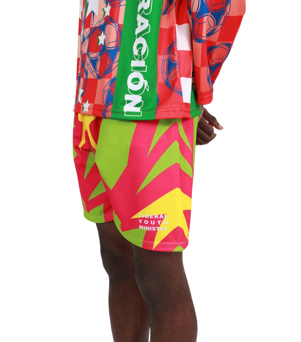 Liberal Youth Ministry Printed Football Shorts Green