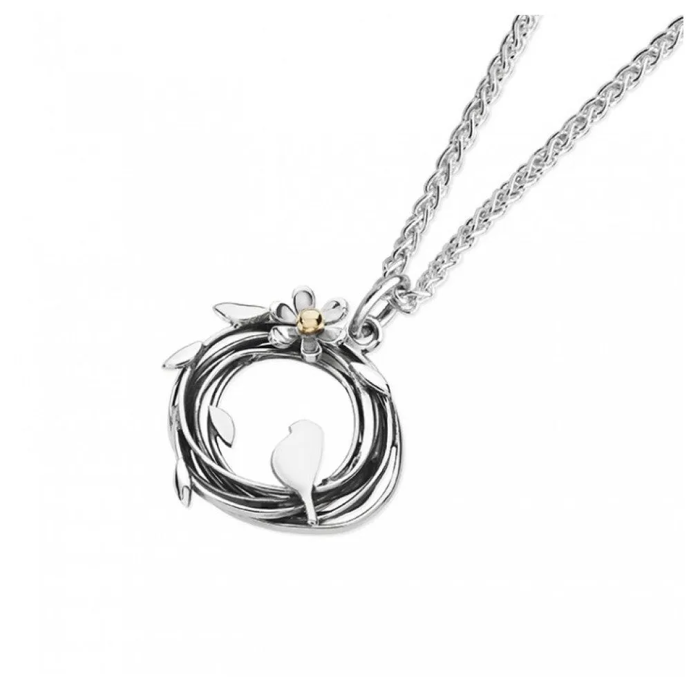 Linda MacDonald Sterling Silver and 9ct Gold Woven Necklace Entwined Collection ENTB 