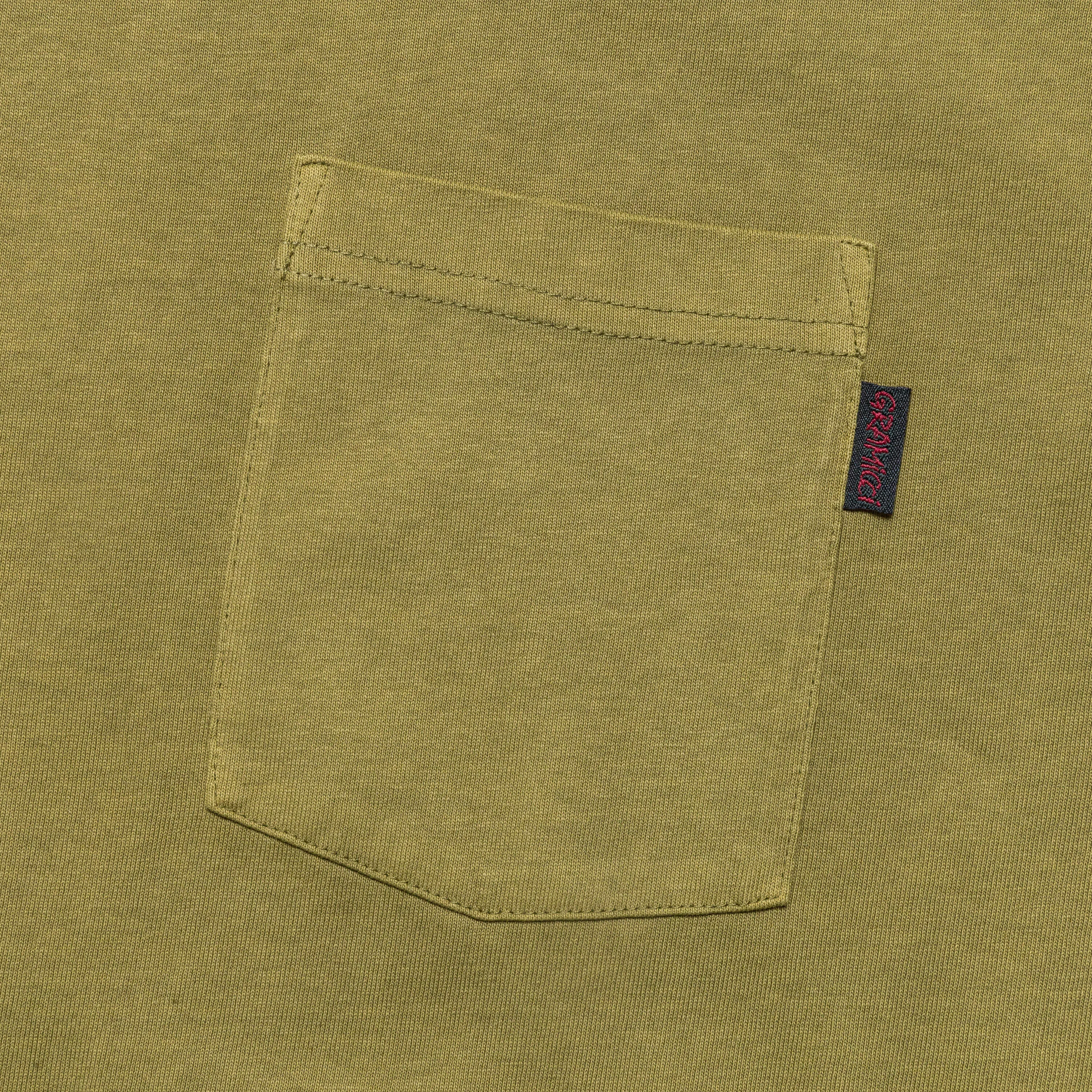 Long Sleeve Pocket Tee Pigment Dyed - Pistcahio