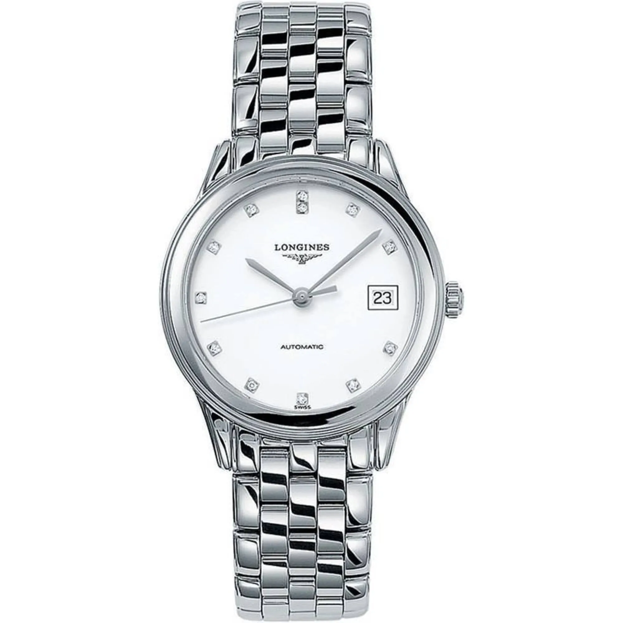 Longines Men's Watch - Flagship Automatic White Dial Silver Bracelet | L47744276 