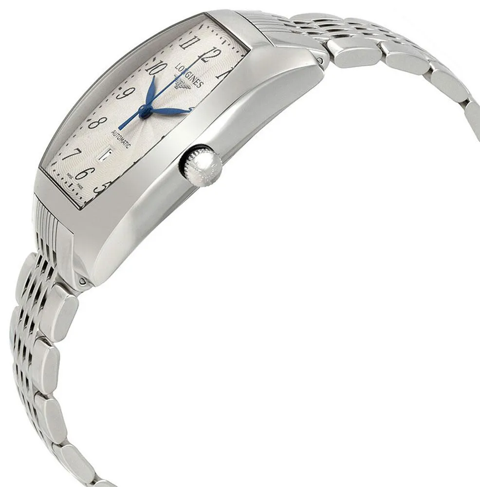 Longines?Evidenza Automatic?Stainless Steel Tonneau Silver Dial Date Unisex Watch L2.342.4.73.6