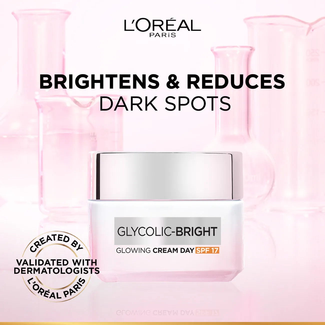 L??Or??al Paris Glycolic Bright Glowing And Brightening Day Cream With Spf 17 To Reduce Dark Spots 50ml