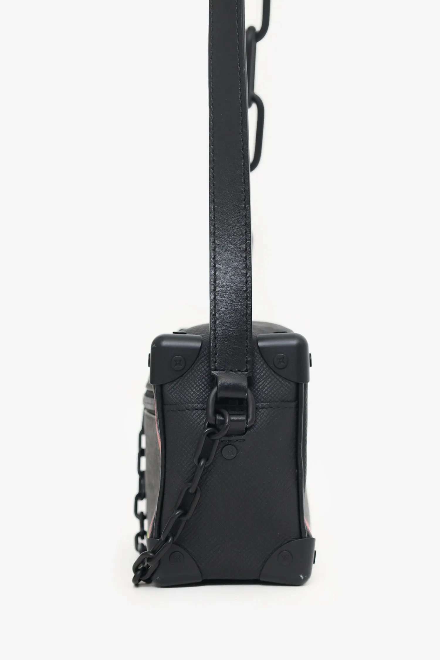 Louis Vuitton 2019 Black Ta?ga Rainbow Mini Soft Trunk Crossbody