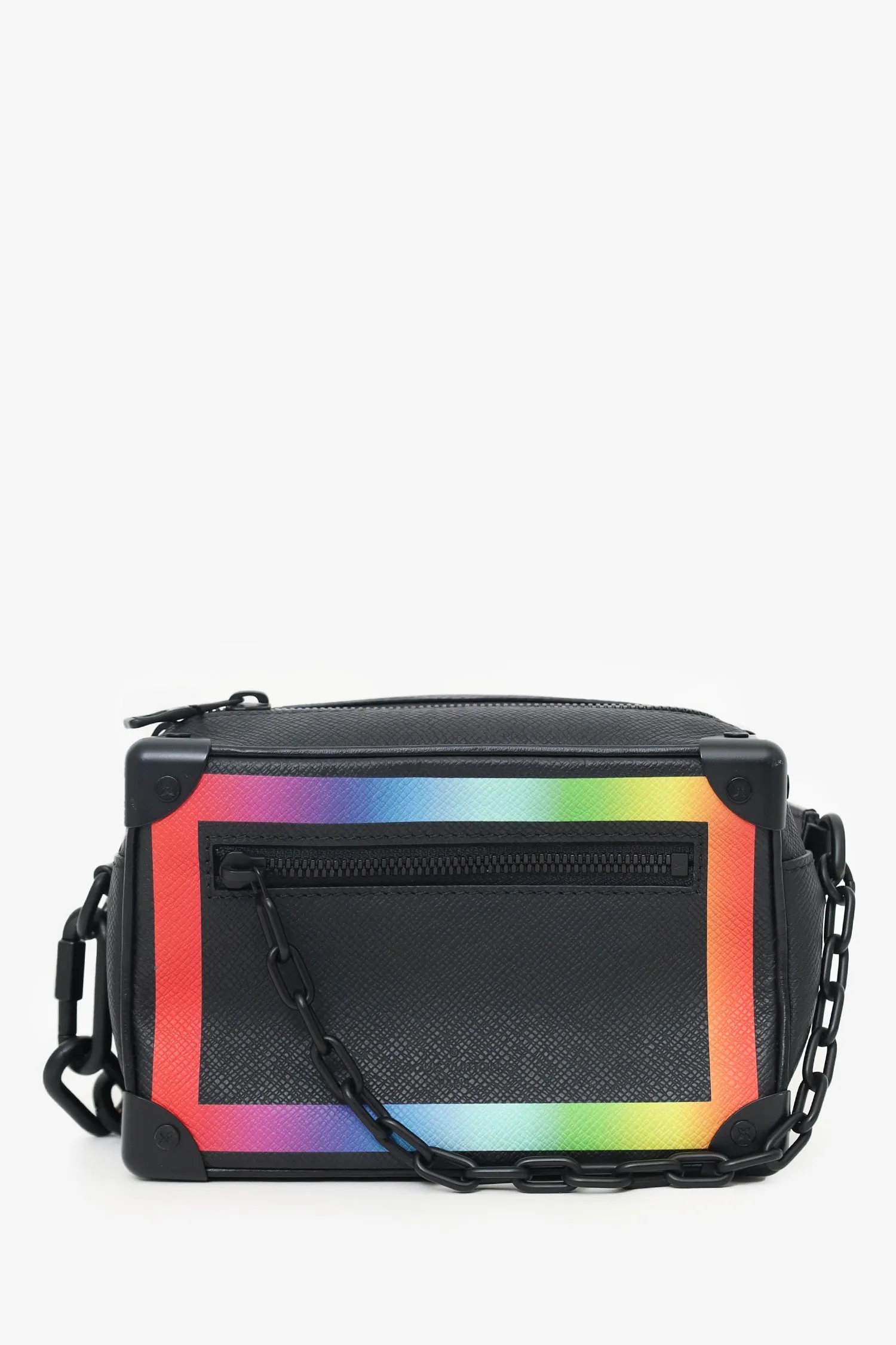 Louis Vuitton 2019 Black Ta?ga Rainbow Mini Soft Trunk Crossbody handbags bulk sale