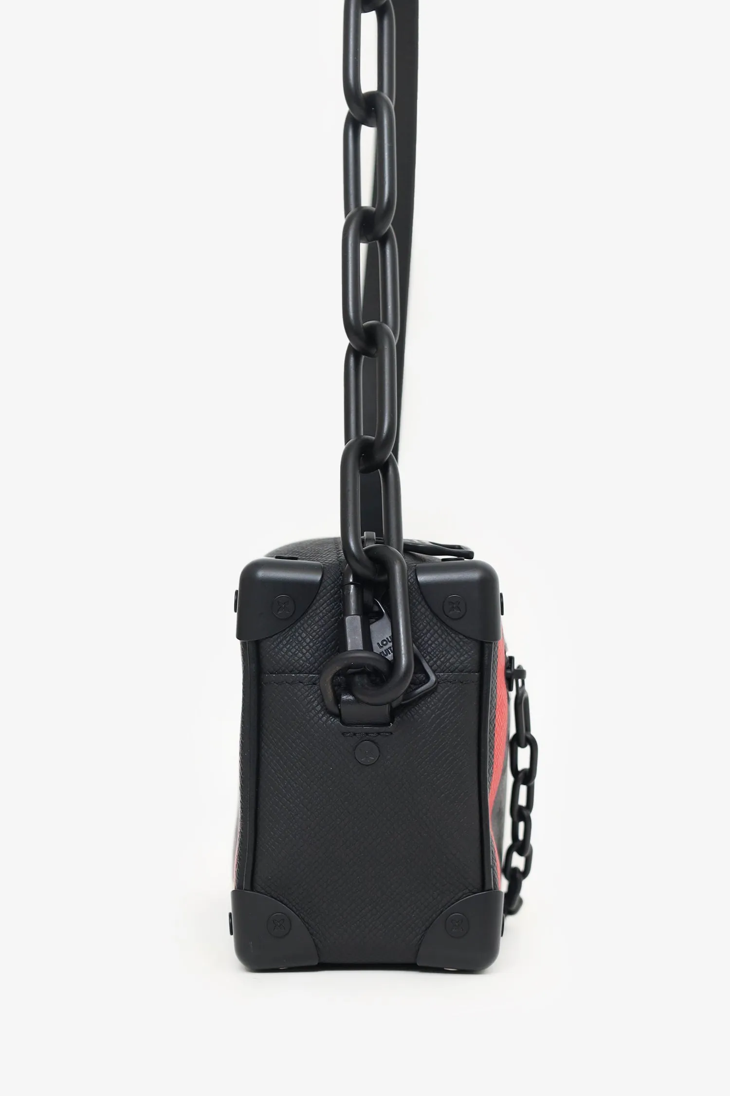 Louis Vuitton 2019 Black Ta?ga Rainbow Mini Soft Trunk Crossbody