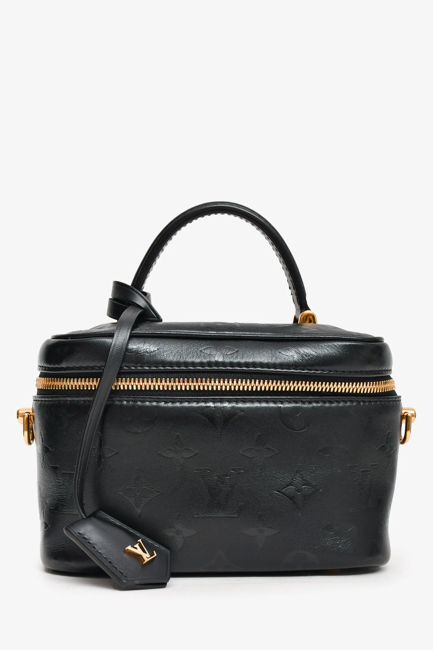 Louis Vuitton 2020 Black Leather Monogram Vanity Crossbody Bag PM handbags bulk sale