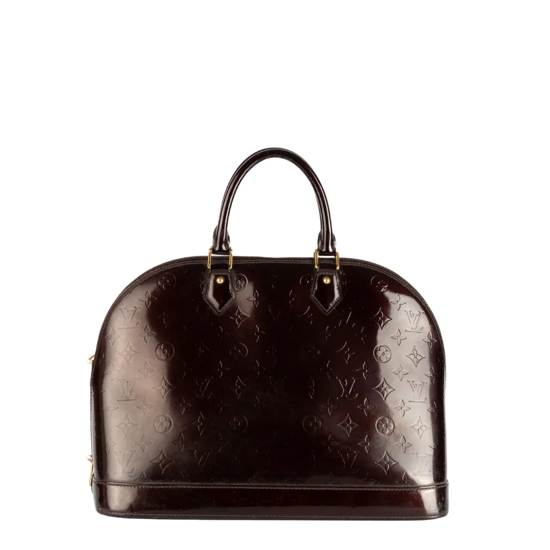Louis Vuitton Amarante Monogram Vernis Alma GM Bag flash sale luggage